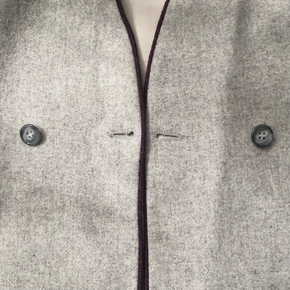 Diane Von Furstenberg Vintage Gray Wool Blend Blazer Size 10 - Picture 9 of 13